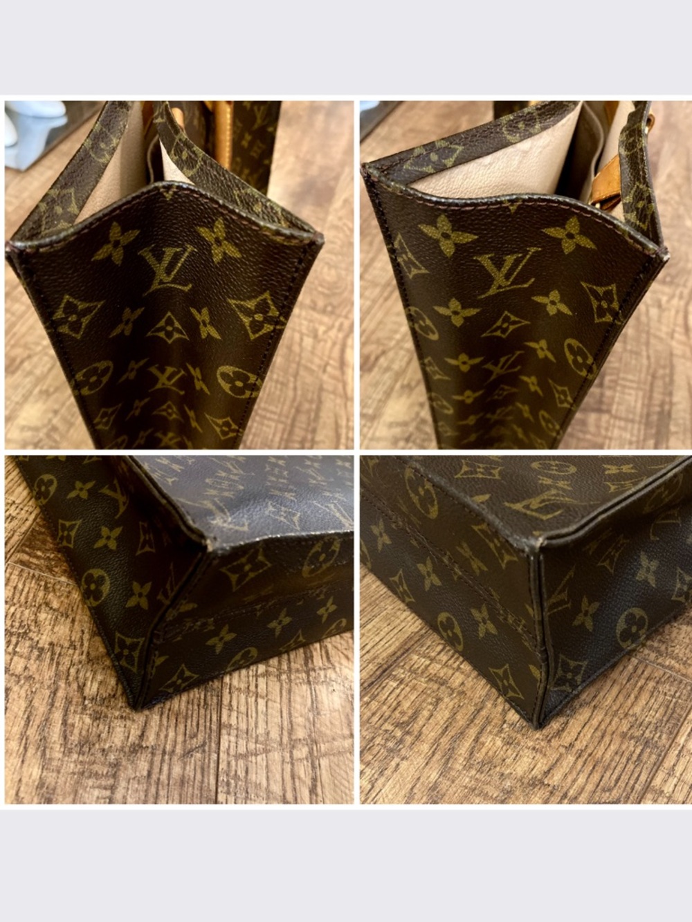 Louis Vuitton Vintage Brown Monogram Sac Plat Tote Bag - Picture 15 of 16